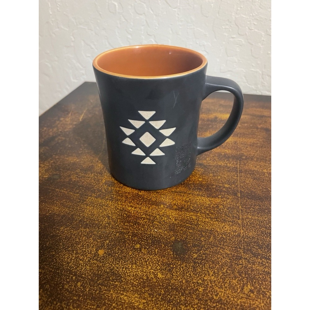 Starbucks 2012 Guatemala Antigua Aztec Collection Matte Black/Orange Coffee 16oz